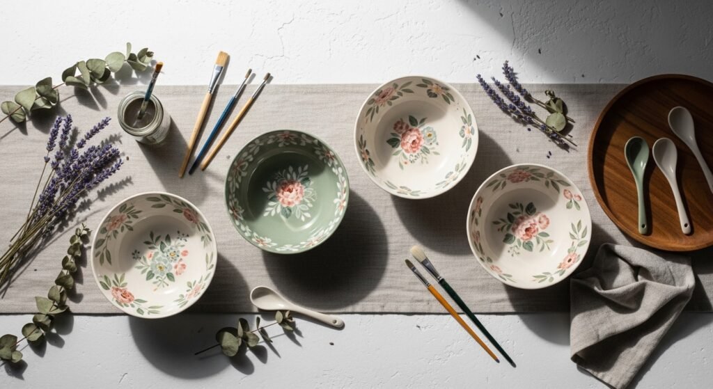 22 Gorgeous Floral Ceramic Bowl Painting Ideas That Are Delicate Beautiful and Totally Eye Catching