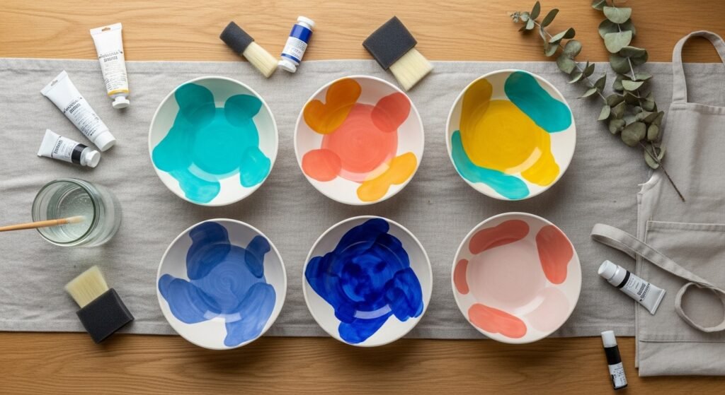 20 Simple Abstract Ceramic Bowl Painting Ideas That Are Bold Colorful and Totally One of a Kind