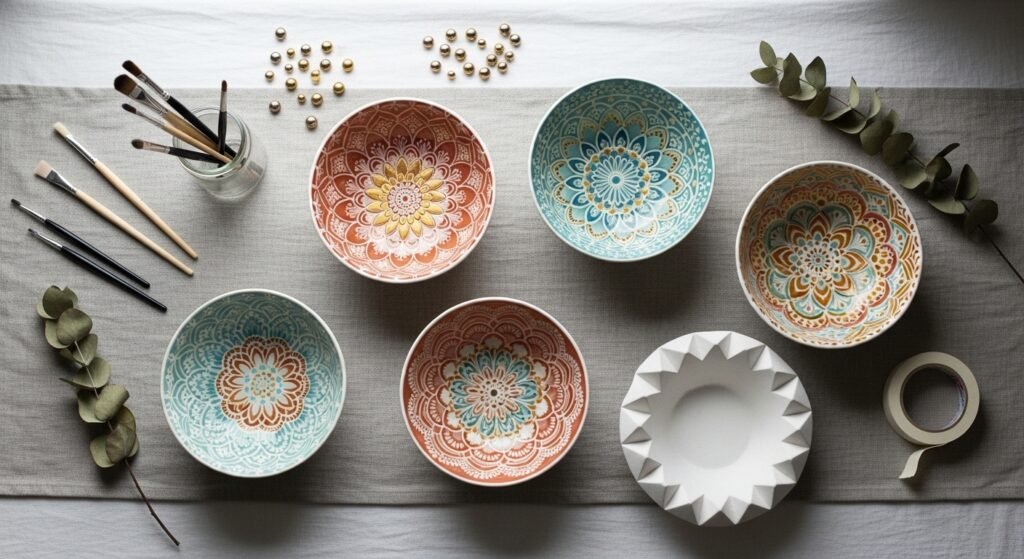 26 Bold Mandala Ceramic Bowl Painting Ideas That Are Intricate Meditative and Stunningly Beautiful