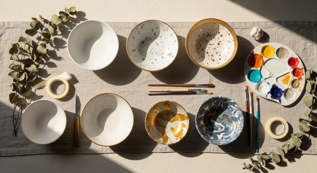 24 Affordable Budget Ceramic Bowl Painting Ideas That Look High End and Cost Almost Nothing to Create